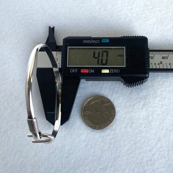 VTG Sterling Silver 925 St. Croix Twisted Rope U Hook Oval Bangle Bracelet 7.25" - Picture 15 of 16